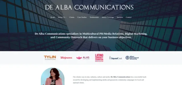 DE ALBA COMMUNICATION: Home · Desktop
